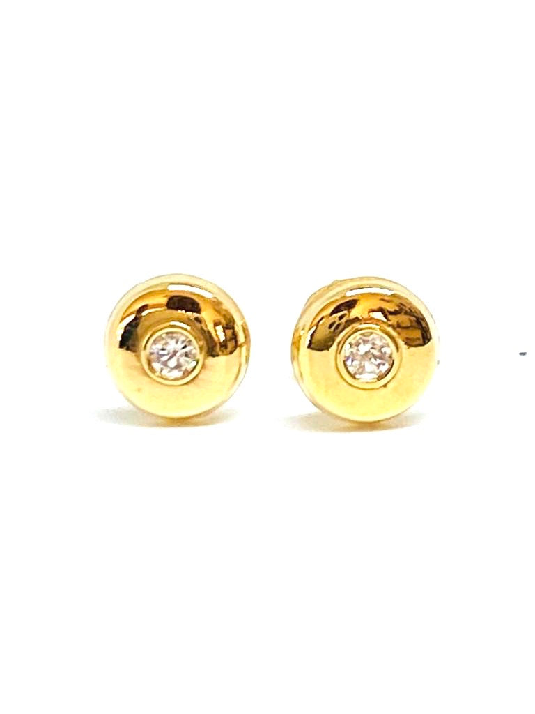 Aretes de Oro 14K con Zirconias