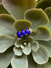 Cargar imagen en el visor de la galería, Anillo de Oro de 14K con Lapis Lazuli y Diamantes
