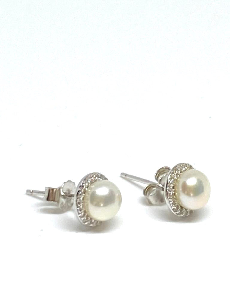 Aretes Plata 925 y Perla